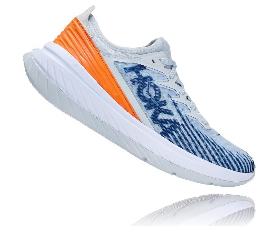 Hoka One One Carbon X-Spe Löparskor Herr - Vita/Blå - THIAO-0947